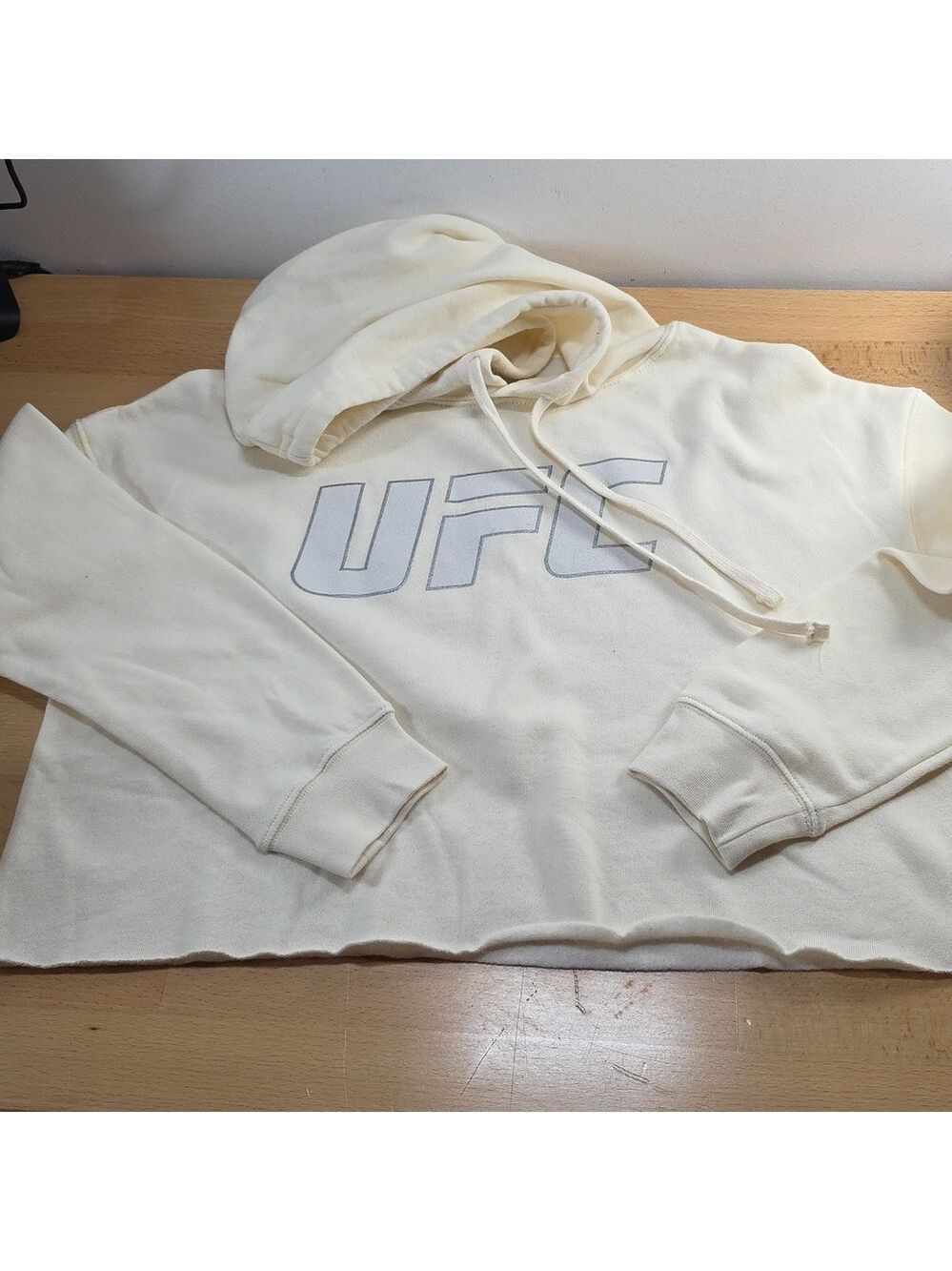 SKU 1810 & 1917 UFC Crop Top Cream Hoodie small and medium